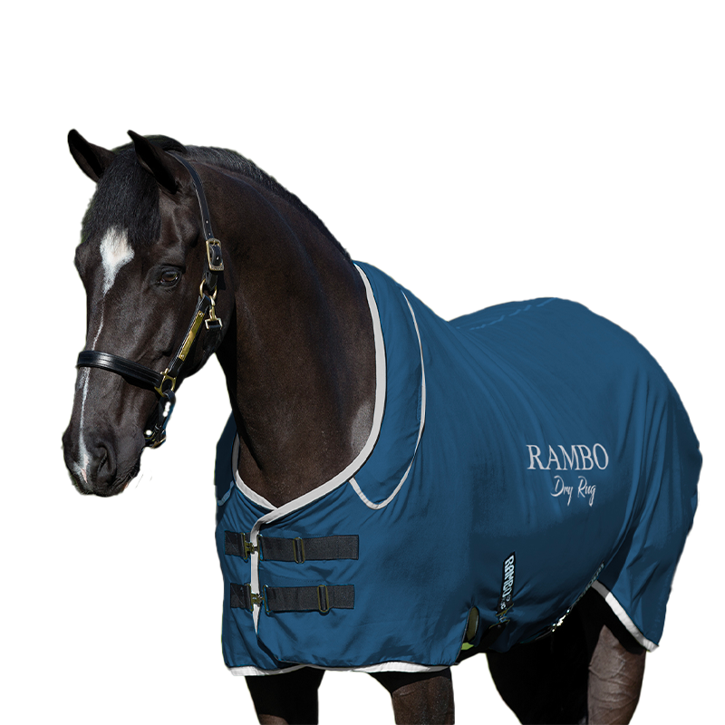 Horseware - Chemise séchante Rambo Dry Rug Supreme marine/ argent | - Ohlala