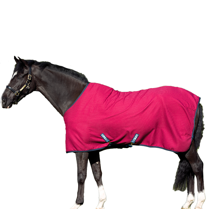 Horseware - Chemise séchante Rambo Techni-Waffle Cooler bordeaux/ noir | - Ohlala