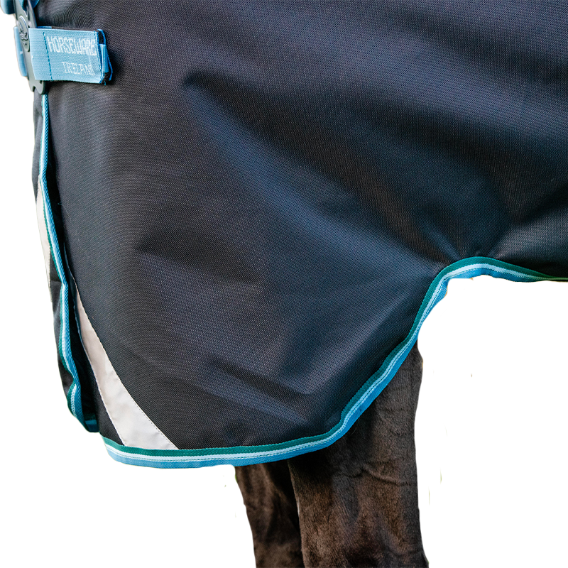 Horseware - Couverture d'extérieur Amigo Bravo 12 Bundle doublures et couvre-cou marine/ turquoise 50g | - Ohlala