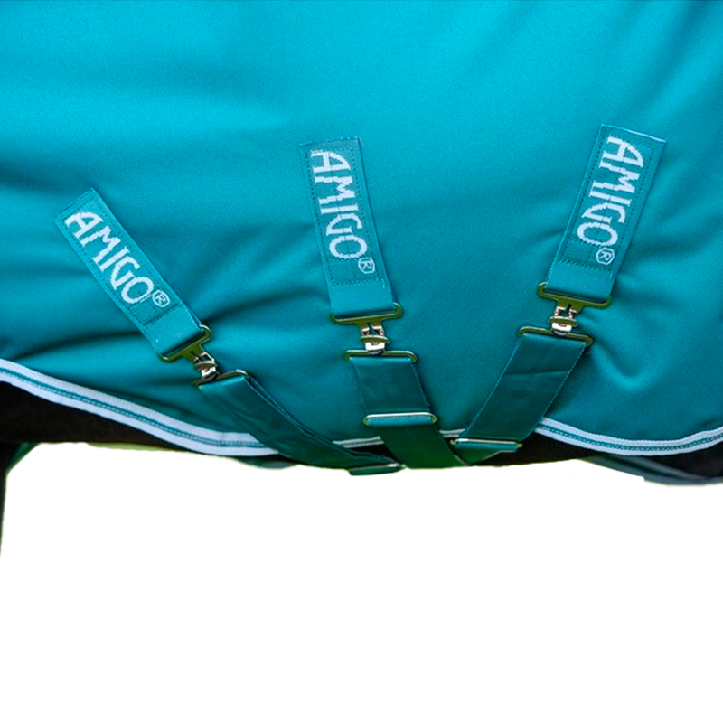 Horseware - Couverture d'extérieur Amigo Bravo 12 Wug avec Encolure Montante émeraude/ turquoise/ bleu 0g | - Ohlala