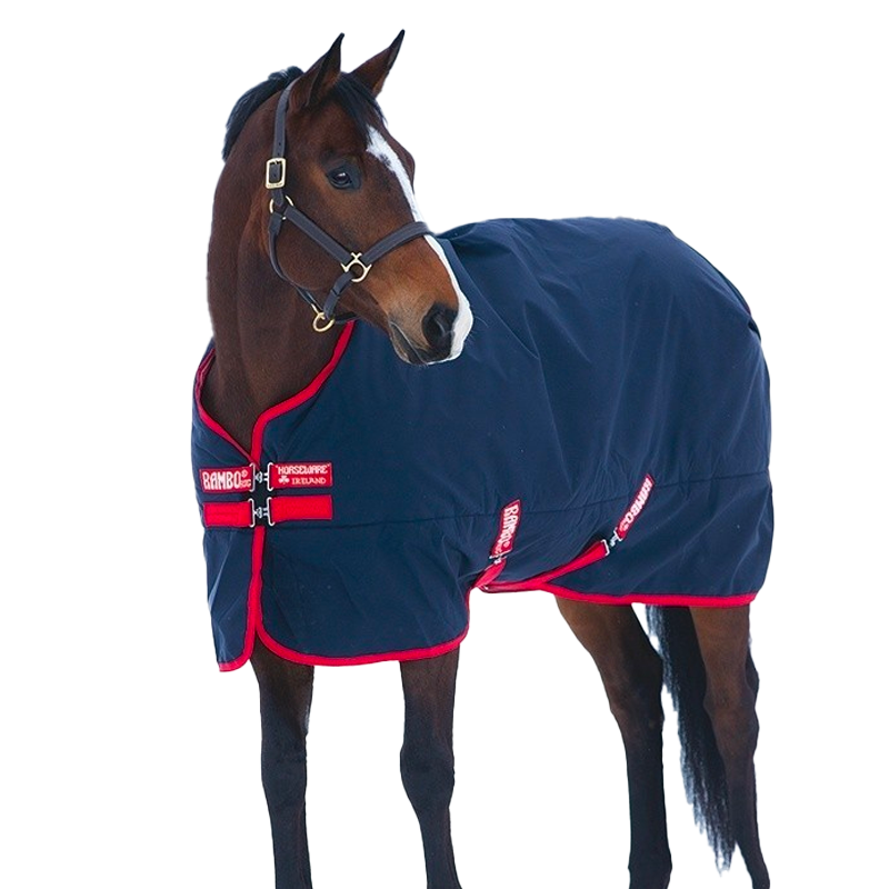 Horseware - Couverture d'extérieur Rambo Original marine/ rouge 200g | - Ohlala