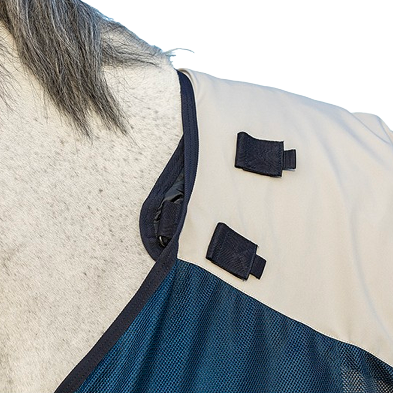 Horseware - Couverture d'extérieur Rambo Summer Series marine/ gris 100g | - Ohlala