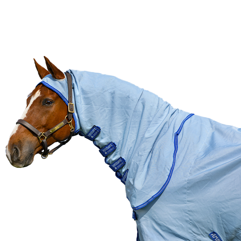 Horseware - Couverture d'extérieur anti-mouches Amigo Ripstop Hoody bleu foncé/ argent | - Ohlala