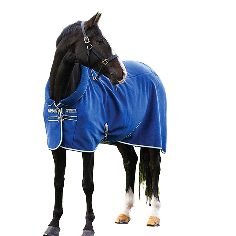 Horseware - Couverture polaire Rambo Cosy Fleece beige/ marine/ bleu | - Ohlala