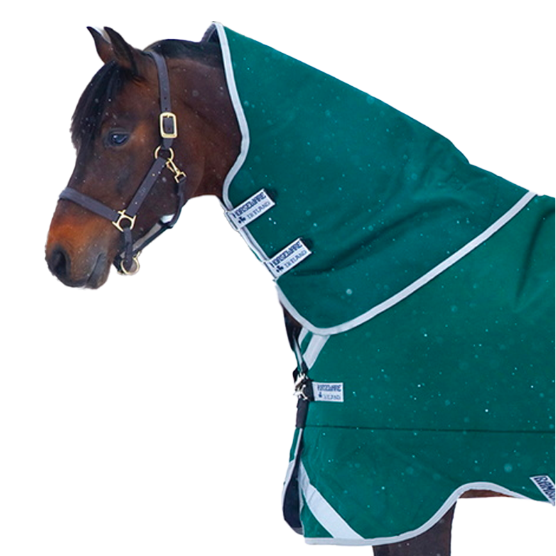 Horseware - Couvre-cou couverture Rambo Original vert/ argent 250g | - Ohlala