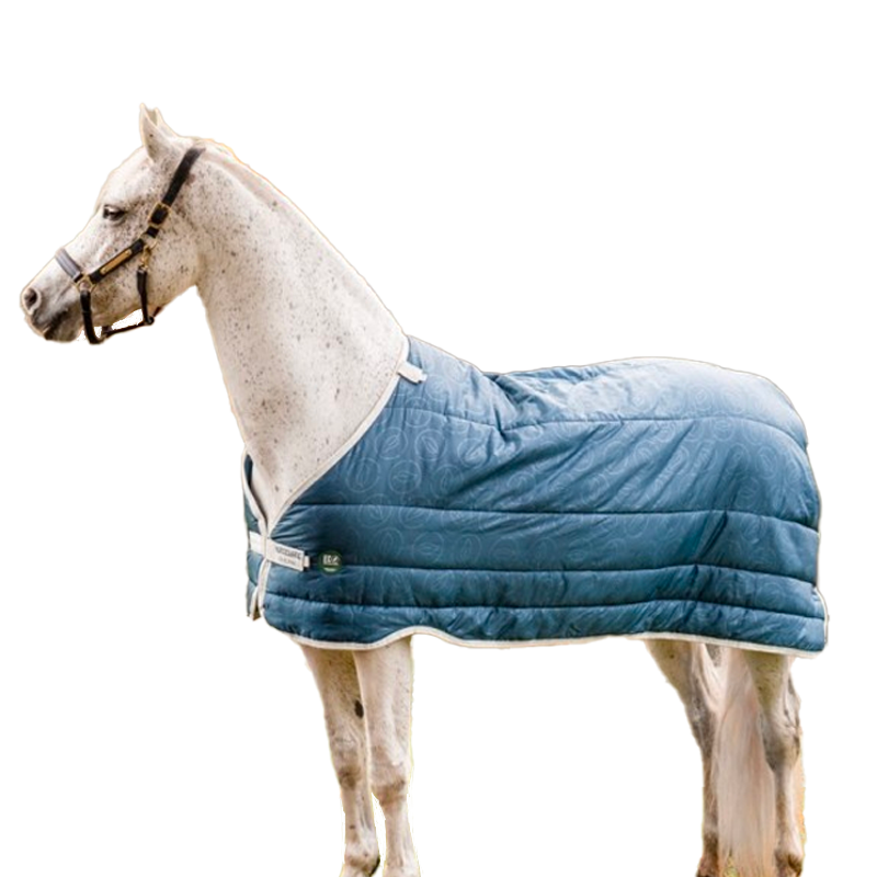 Horseware - Sous-couverture Ecolin bleu canard/ gris 400g | - Ohlala