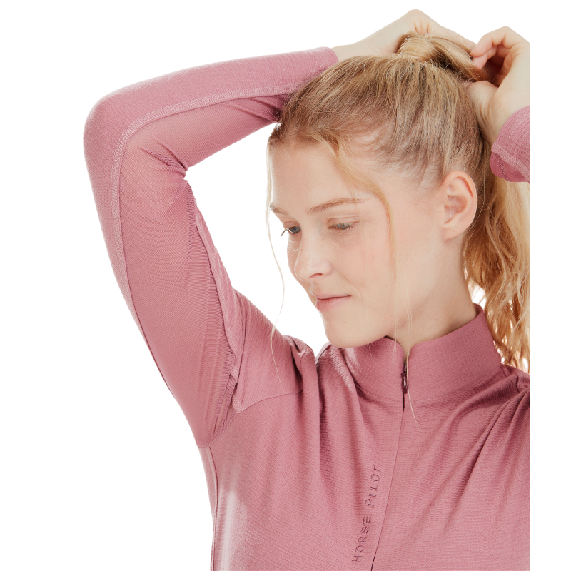 Horse Pilot - Baselayer femme manches longues Suntech mesa pink | - Ohlala
