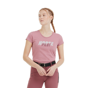 Horse Pilot - T-shirt manches courtes femme Team mesa pink | - Ohlala