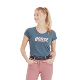 Horse Pilot - T-shirt manches courtes femme Team vintage indigo | - Ohlala
