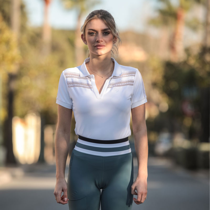 Harcour - Polo manches courtes femme Punch blanc | - Ohlala