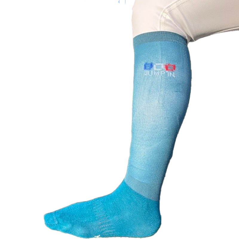 Jump'In - Chaussettes d'équitation lycra bleu lagon (x2) | - Ohlala