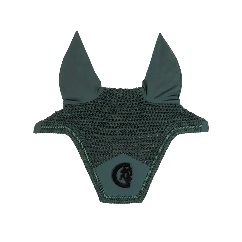 Kentucky Horsewear - Bonnet pour chevaux Wellington 3D logo anti-bruits vert sapin | - Ohlala