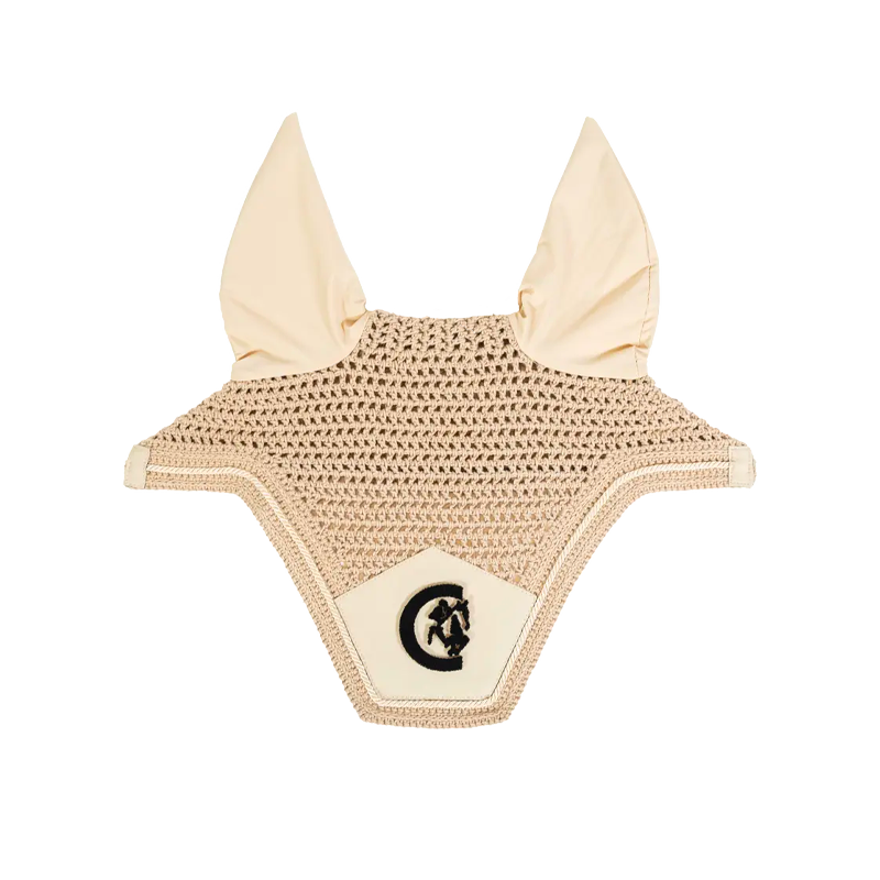 Kentucky Horsewear - Bonnet pour chevaux Wellington 3D logo anti-bruits beige | - Ohlala