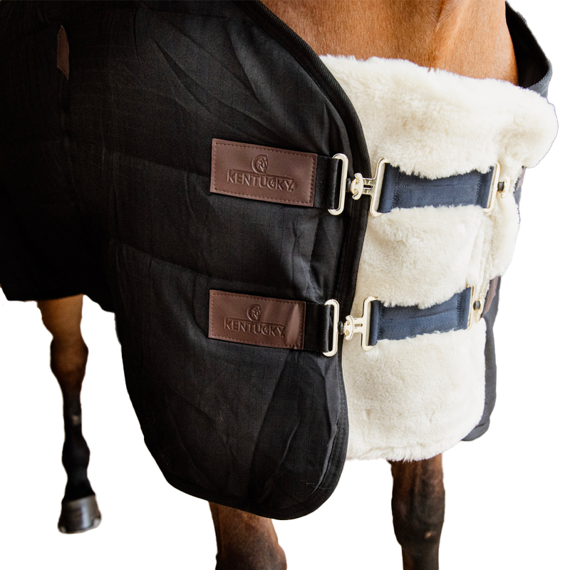 Kentucky Horsewear - Extension de poitrail mouton vegan 2 boucles beige | - Ohlala