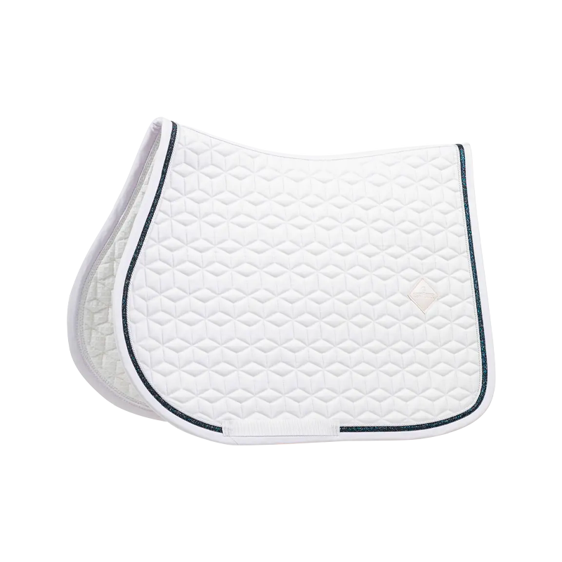 Kentucky Horsewear - Tapis de selle Glitter Rope blanc et noir | - Ohlala