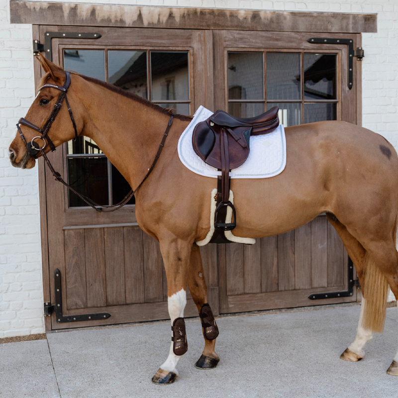 Kentucky Horsewear - Tapis de selle Glitter Rope blanc | - Ohlala