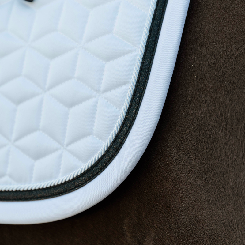 Kentucky Horsewear - Tapis de dressage Glitter Rope blanc et noir | - Ohlala