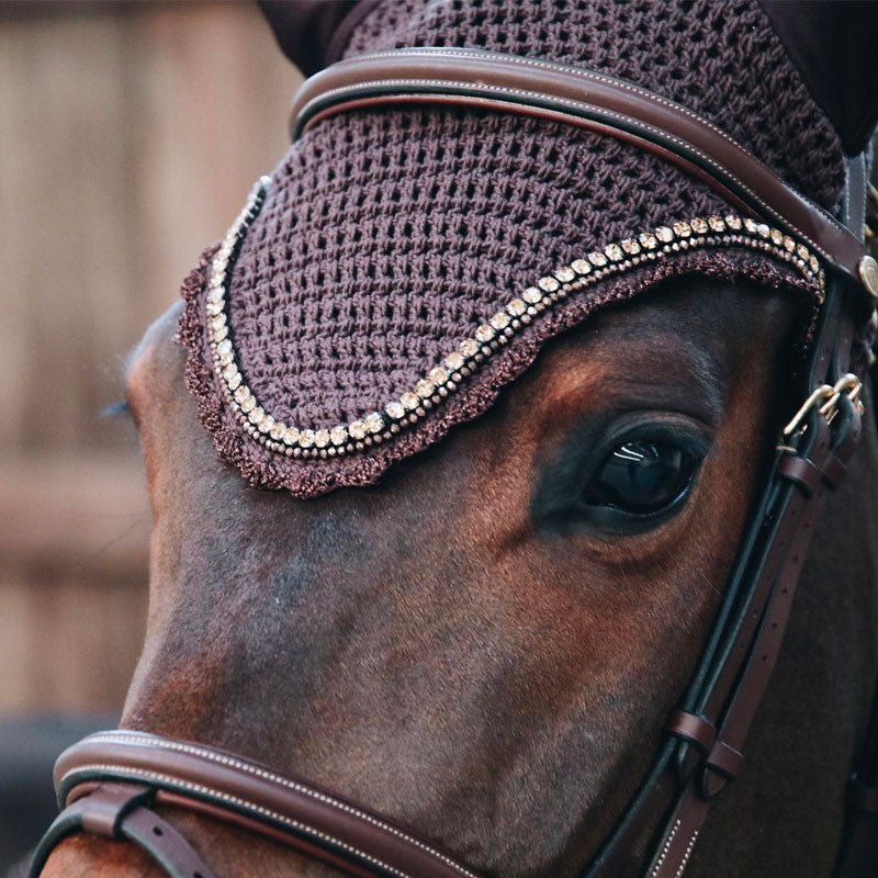 Kentucky Horsewear - Bonnet Long stone & Pearl anti-bruits marron | - Ohlala