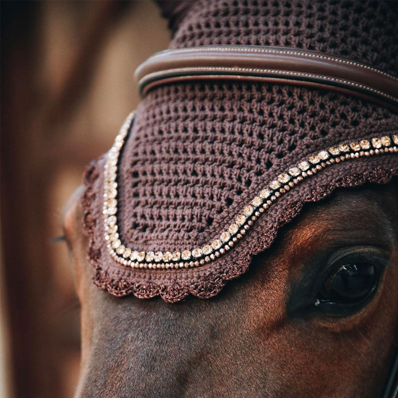 Kentucky Horsewear - Bonnet anti-bruit Wellington Stone & Pearl marron | - Ohlala