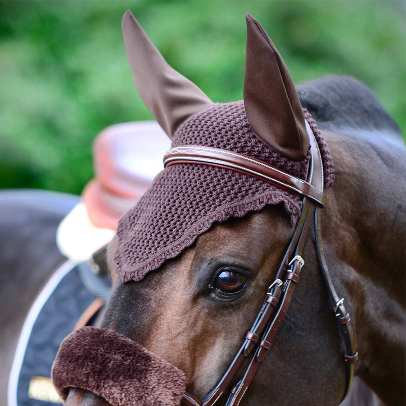 Kentucky Horsewear - Bonnet anti-mouches marron | - Ohlala