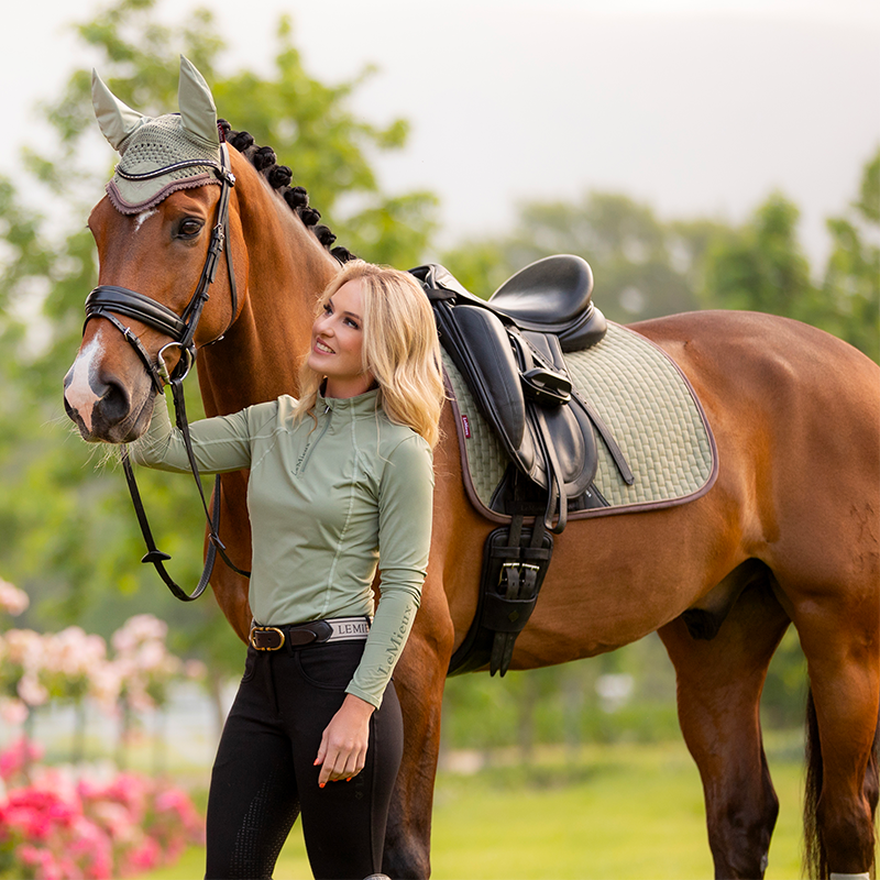 Lemieux - Tapis de dressage Square Suede Close Contact fern | - Ohlala