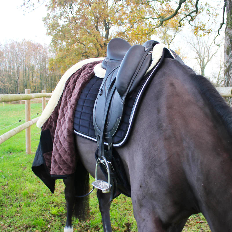 Equithème - Tapis de dressage mosaïque noir | - Ohlala