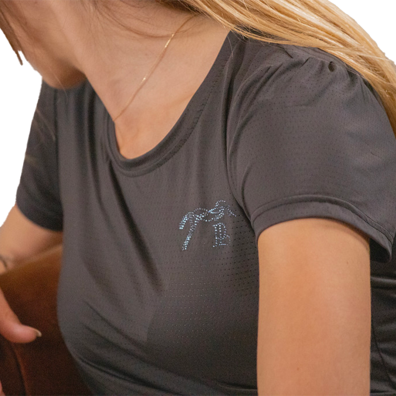 Pénélope Store - T-shirt manches courtes femme Techty gris foncé | - Ohlala