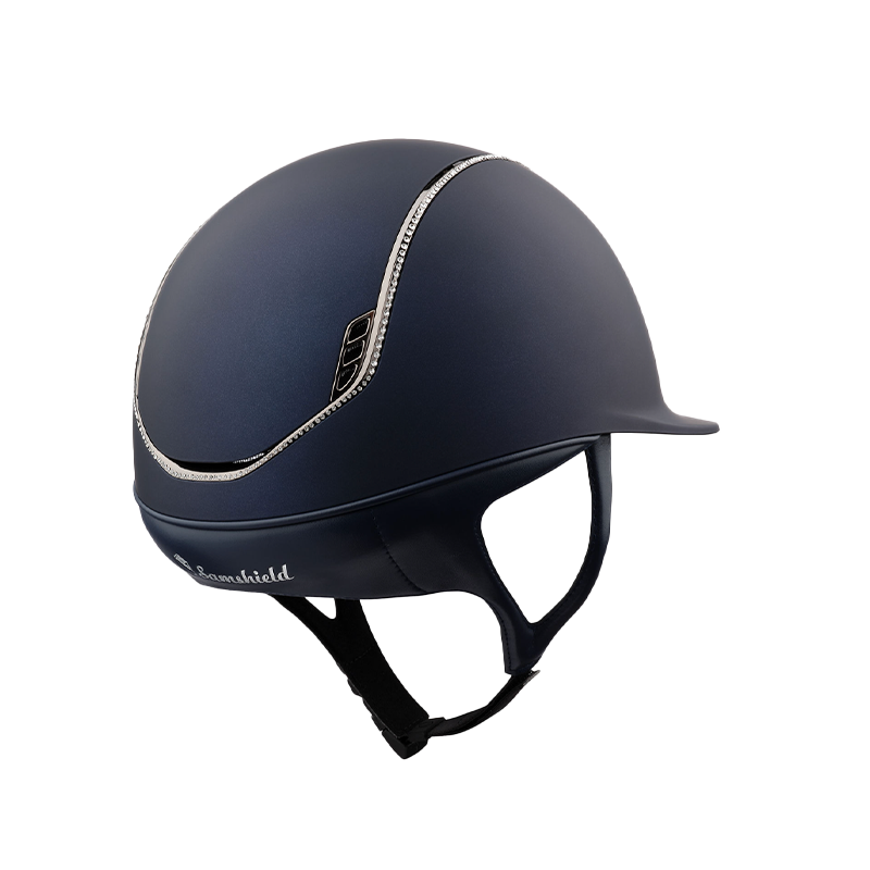 Samshield - Casque d'équitation Shadow Matt bleu 300 Swaroski | - Ohlala