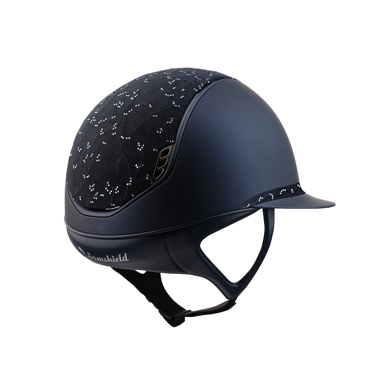 Samshield - Casque Miss Shield 2.0 Shadowmatt  bleu Crystal Leaf 5 Swaroski | - Ohlala