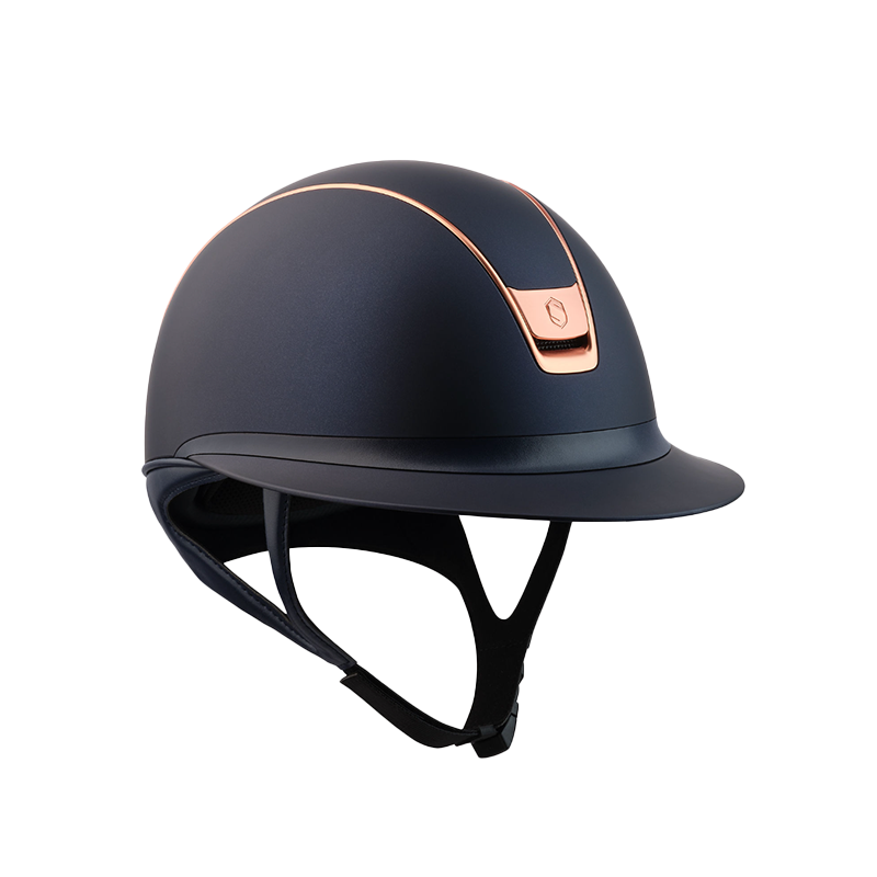 Samshield - Casque d'équitation Miss Shield 2.0 Shadowmatt bleu et rose gold | - Ohlala