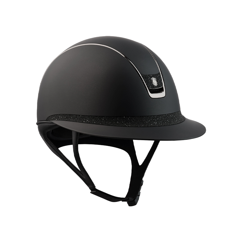 Samshield - Casque d'équitation Miss Shield 2.0 Shadowmatt  noir Crystal Fabric noir | - Ohlala