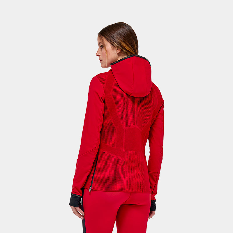 Cavalleria Toscana - Coupe-vent softshell femme rouge coquelicot | - Ohlala