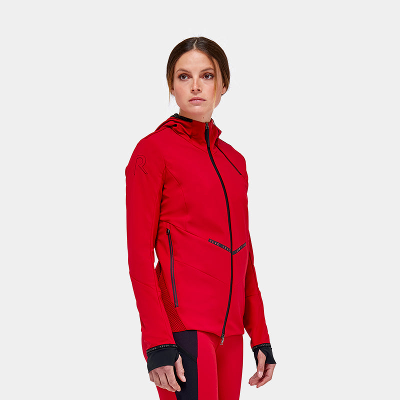 Cavalleria Toscana - Coupe-vent softshell femme rouge coquelicot | - Ohlala