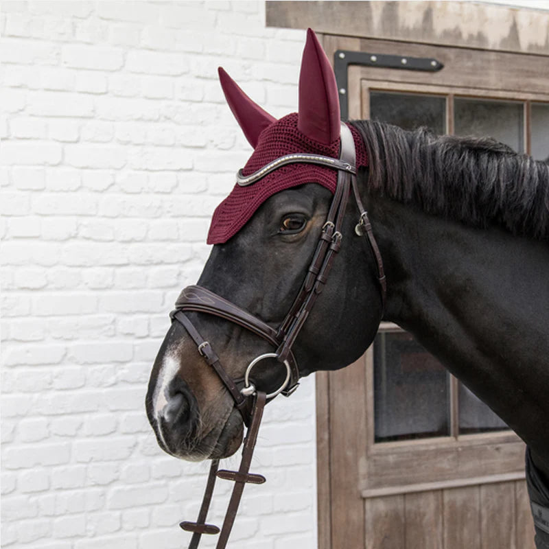 Kentucky Horsewear - Bonnet anti-mouche Wellington soundless bordeaux | - Ohlala