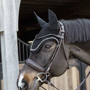 Kentucky Horsewear - Bonnet anti-mouche Wellington big stone & pearl noir | - Ohlala