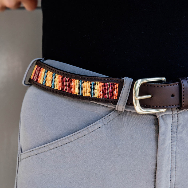 Kentucky Horsewear - Ceinture perles faites mains orange | - Ohlala