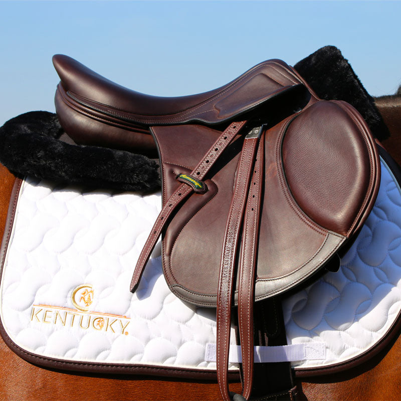 Kentucky Horsewear - Tapis de selle blanc avec logo | - Ohlala