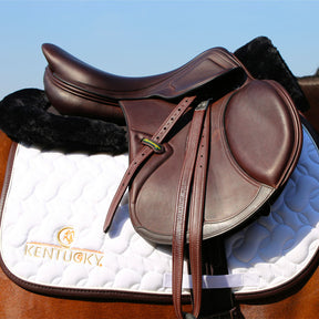 Kentucky Horsewear - Tapis de selle blanc avec logo | - Ohlala