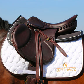 Kentucky Horsewear - Tapis de selle blanc avec logo | - Ohlala