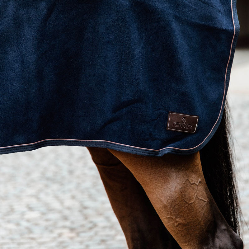 Kentucky Horsewear - Couvre reins carré Heavy Fleece marine | - Ohlala