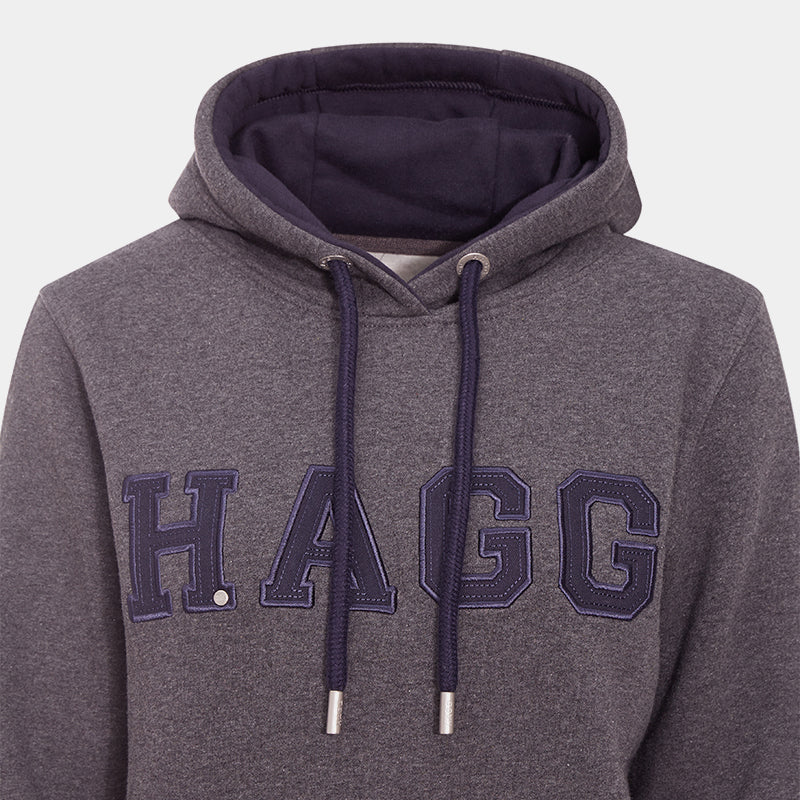 Hagg - Sweat à capuche femme gris anthracite/ marine | - Ohlala