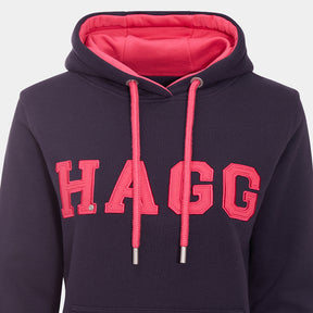 Hagg - Sweat à capuche femme marine/ fuchsia | - Ohlala