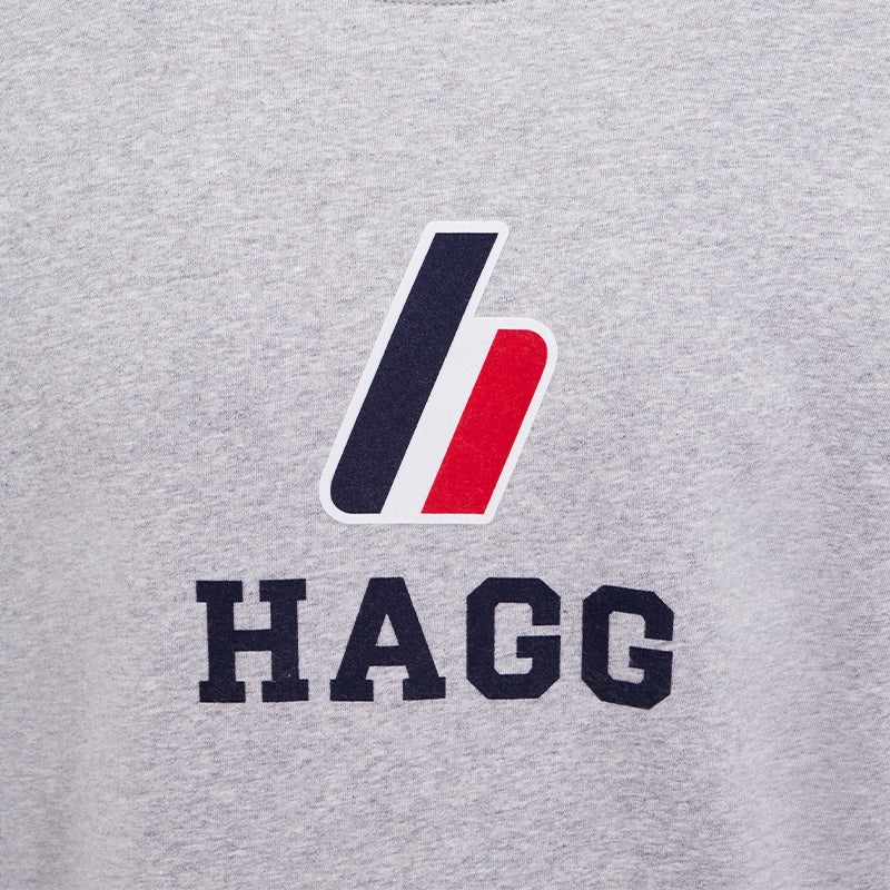 Hagg - Sweat col rond homme gris | - Ohlala