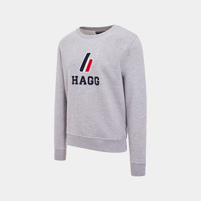 Hagg - Sweat col rond homme gris | - Ohlala