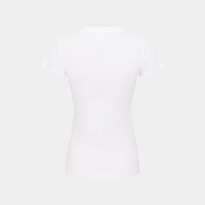 Hagg - T-shirt manches courtes femme blanc/ orange | - Ohlala