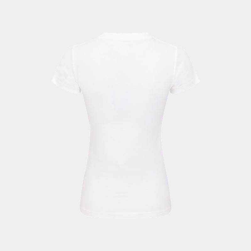 Hagg - T-shirt manches courtes femme blanc/ orange | - Ohlala