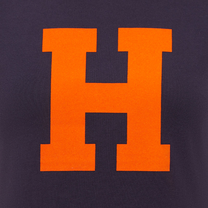 Hagg - T-shirt manches courtes femme marine/ orange | - Ohlala
