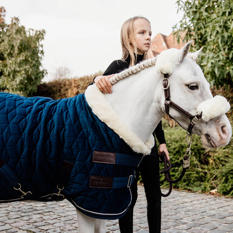 Kentucky Horsewear - Couverture de présentation velvet bleu marine pour minis 160g | - Ohlala