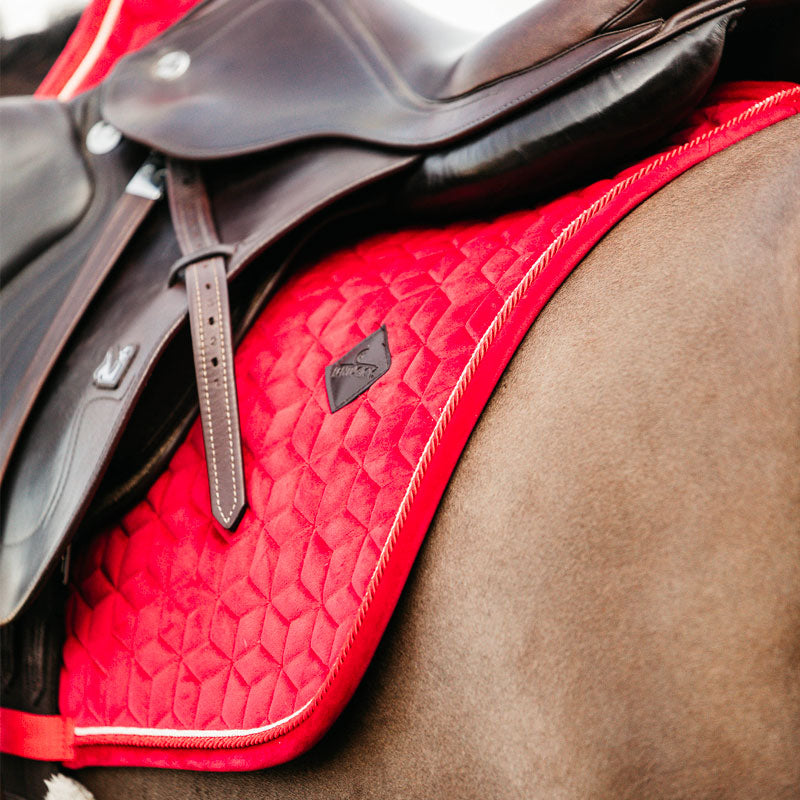 Kentucky Horsewear - Tapis de selle Velvet jumping Rouge | - Ohlala