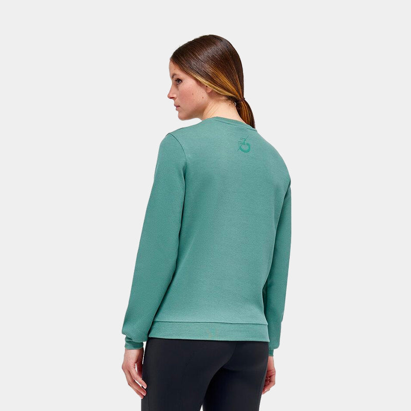 Cavalleria Toscana - Sweatshirt piqué cotton femme emeraude | - Ohlala